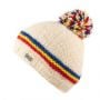 Kusan Thick Knit Bobble Hat in White