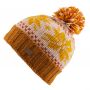 kusan bobble hat snowflake design with turn up in mustard Lotta from Stockholm