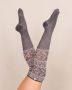 Powder Fair Isle Long Socks in Charcoal