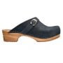 Womens clogs Sanita Hedi Clogs Dark Blue by Lotta from Stockholm. Suede upper with wooden clogs base.