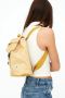 Lefrik Scout Mini Rucksack Backpack in Vichy Mustard worn on back