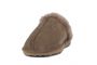 Men's Sheepskin Torino Mule Slippers in Stone with Fur Trim