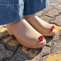 Women's clogs Berit nude wooden clogs by Lotta from Stockholm
