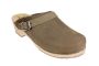 Classic taupe clogs with strap