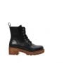 Womens winter boots black leather tenpoints Clarisse lace up boots with side zip available at Lotta from Stockholm