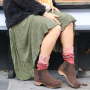 Lotta's Jo Clog Boot in Suede Leather in Antique Brown