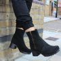 Sanita Henna Flex Sole Black Suede Boots