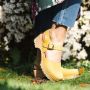 Low Wood Tractor Sole Clogs Yellow Oiled Nubuck Leather