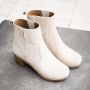 Lotta's Rina Clog Boots in Beige Suede Leather Seconds
