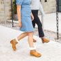 Lotta's Maje Clog Boots with Fur in Cognac Oiled Leather Seconds