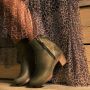 Lotta's Emma Clog Boots in Olive Leather
