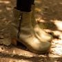 Lotta's Emma Clog Boots in Olive Leather seconds