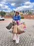 Jute Tote Bag Large with Magento Scallop edge and long handle. Great for picnics, the beach or shopping. Lotta from Stockholm