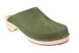 Womens clogs mules in Green oiled nubuck Leather by Lotta from Stockholm