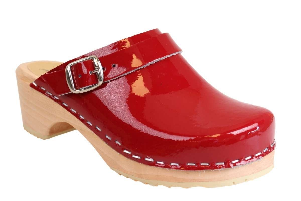 Little Lotta's Red Patent Kids Clogs