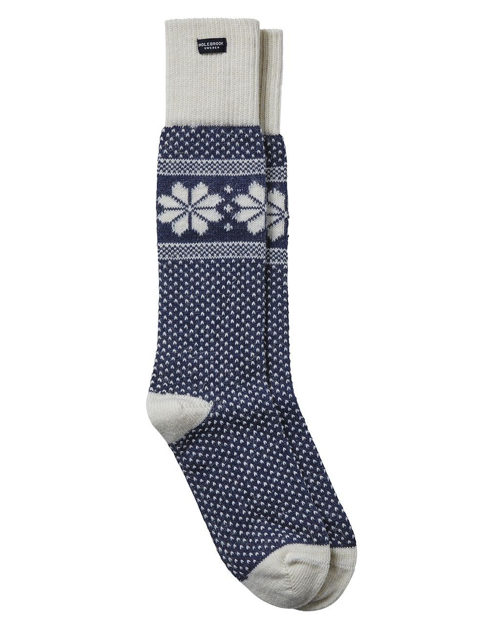 Holebrook Winter Raggsocka in Navy and White 