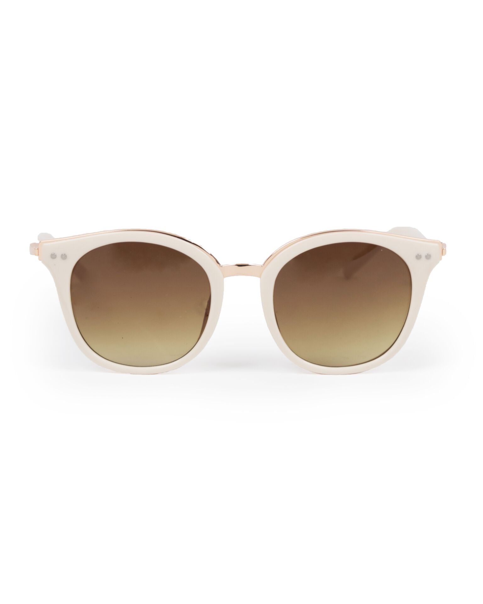 Powder Adele Sunglasses in Cream/Gold