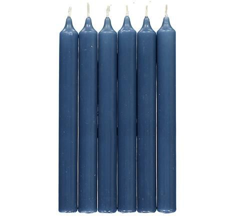 British Colour Standard- Mineral Blue Dinner Candles 6 per pack