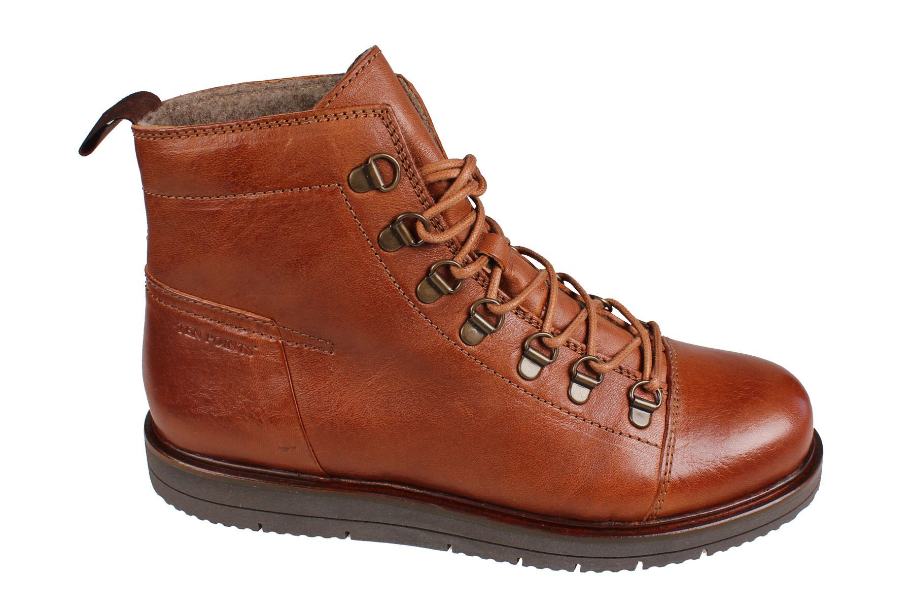 Ten Points Carina Lace-Up in Cognac