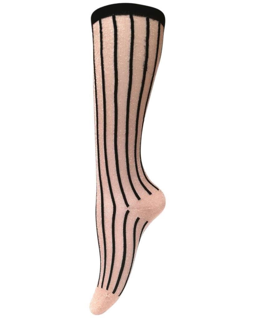 Unmade Copenhagen Stripe Long Sock in Black 