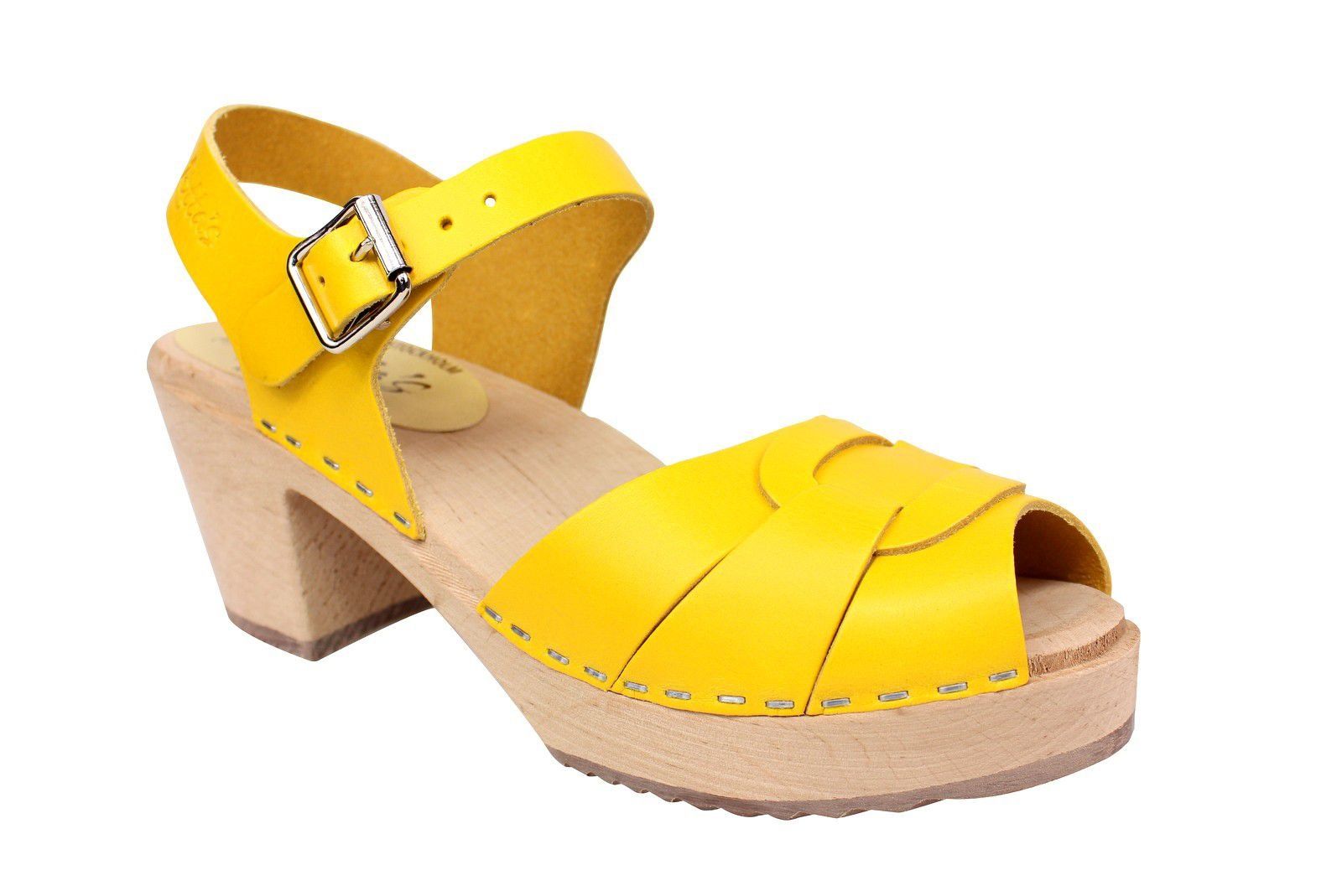 US Shoe Size Men's Wooden clogs     Yellow color   Swedish style 