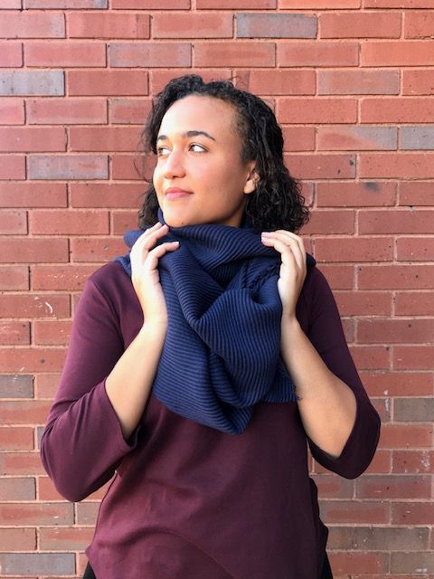 Unmade Didianne Scarf in Navy