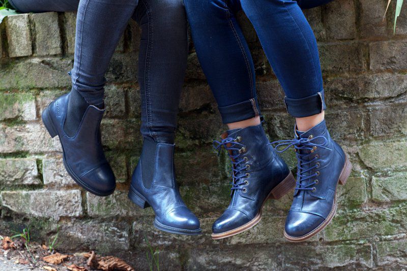 Seconds Ten Points Pandora Lace-Up Boot in Dark Blue Seconds