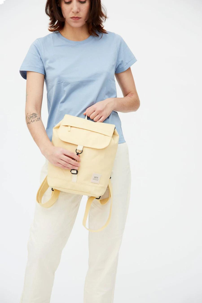 Lefrik Scout Mini Bag in Butter opening clasp