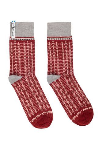 Öjbro Ekshärad Röd Merino Wool Sock