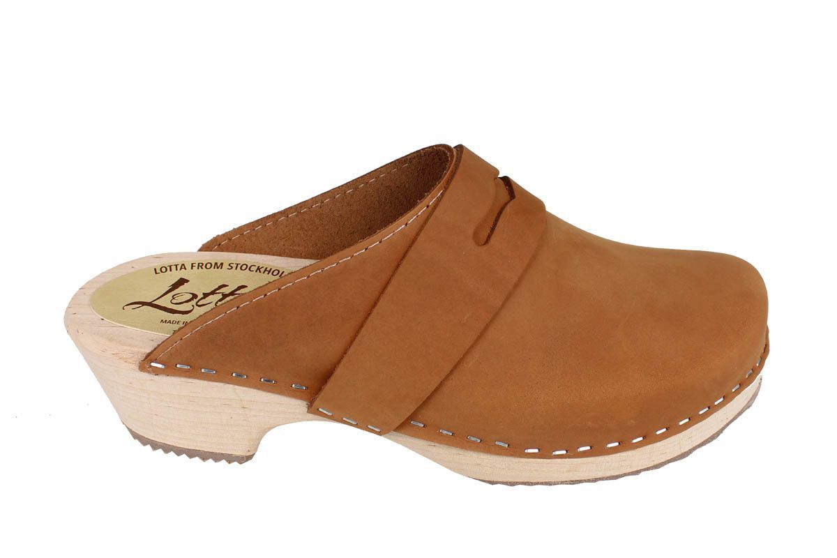 Classic Penny Clog Brown Oiled Nubuck Leather