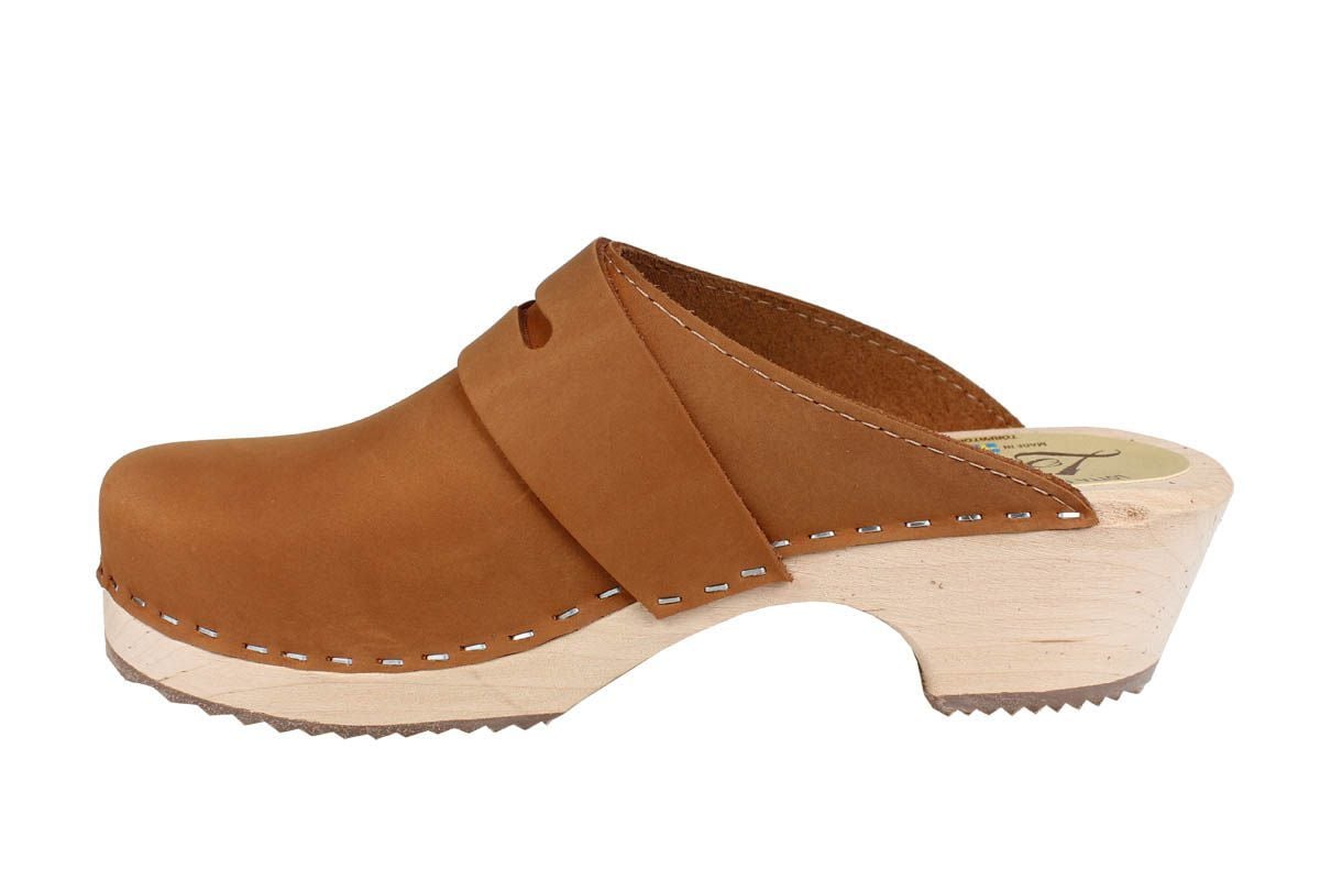 Classic Penny Clog Brown Oiled Nubuck Leather