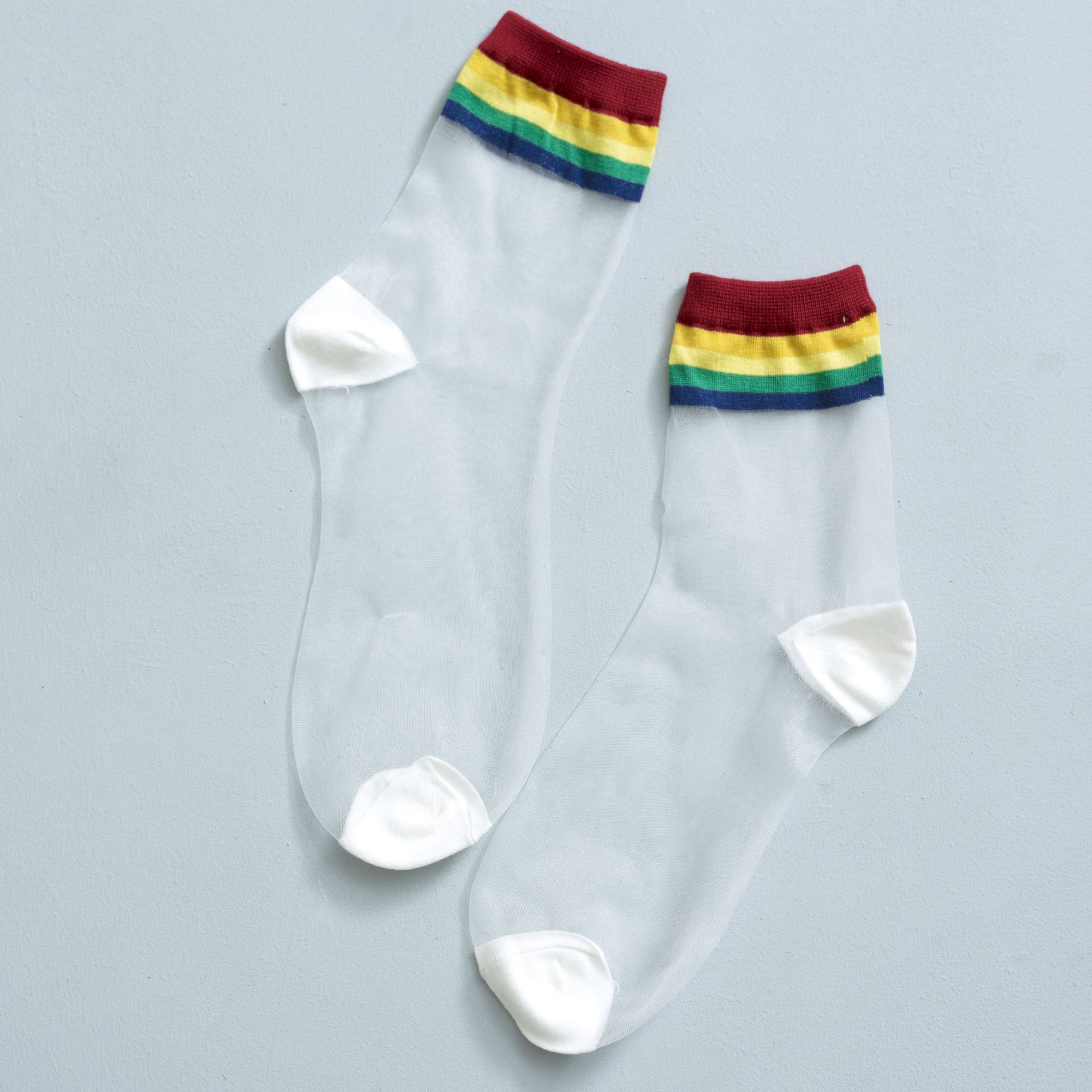 Cutie Pop Rainbow Sheer Socks X 2 