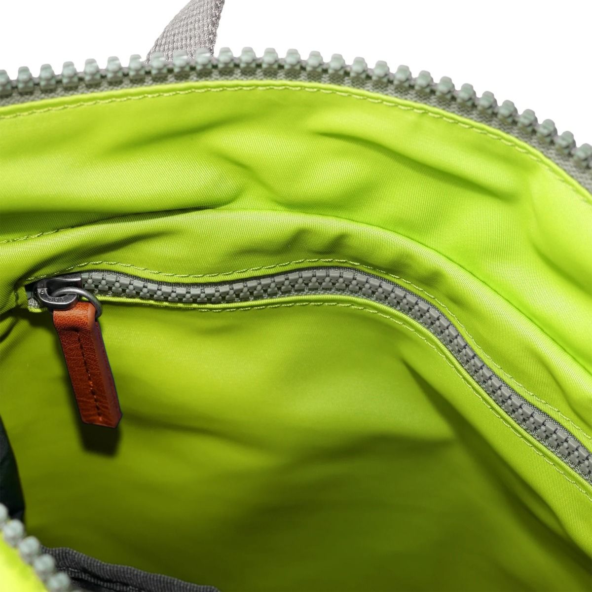 Roka Bantry B Small Bag in Lime inside pocket