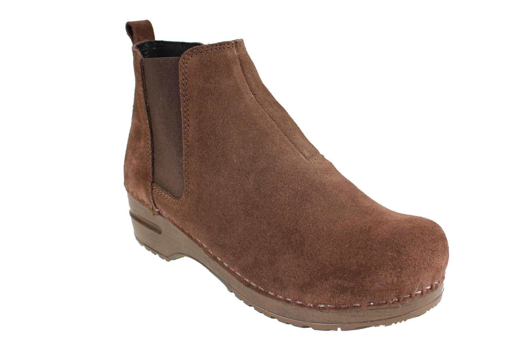 Sanita Vaika Soft Sole Boot in Suede Leather in Antique Brown
