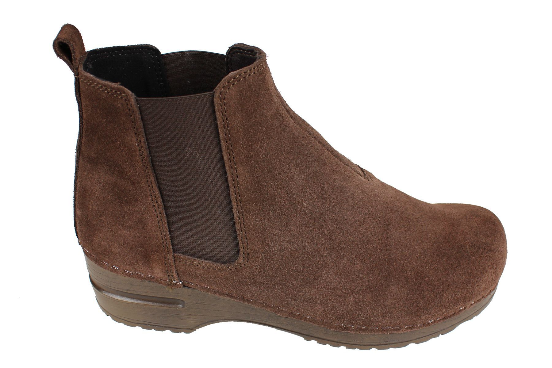 Sanita Vaika Soft Sole Boot in Suede Leather in Antique Brown