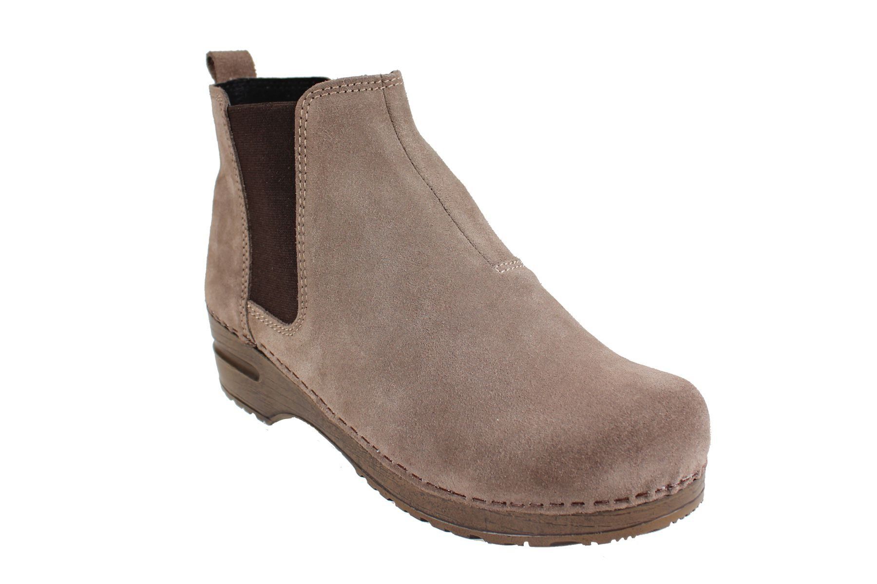 Sanita Vaika Soft Sole Boot in Suede Leather in Taupe