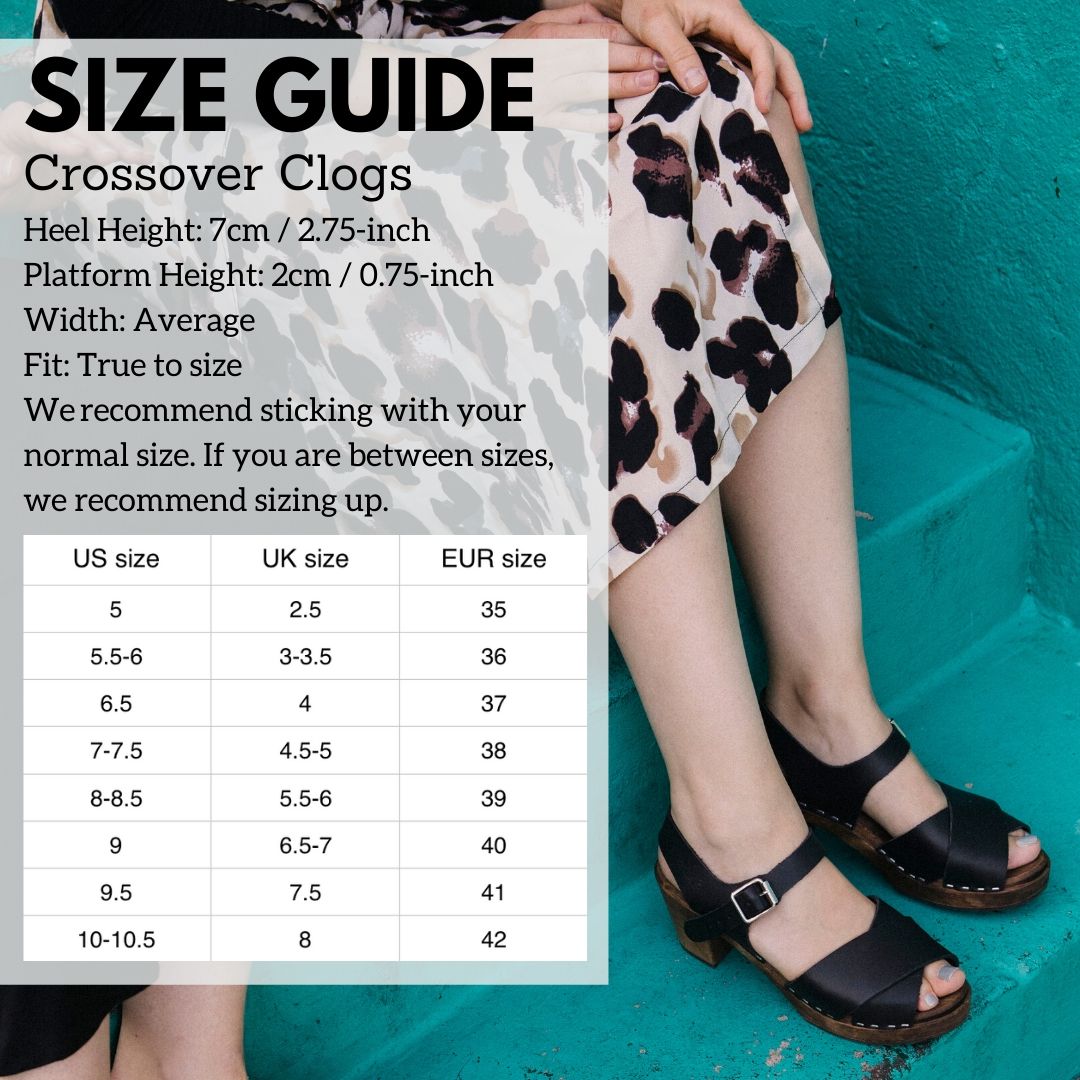 Cross Over Size Guide